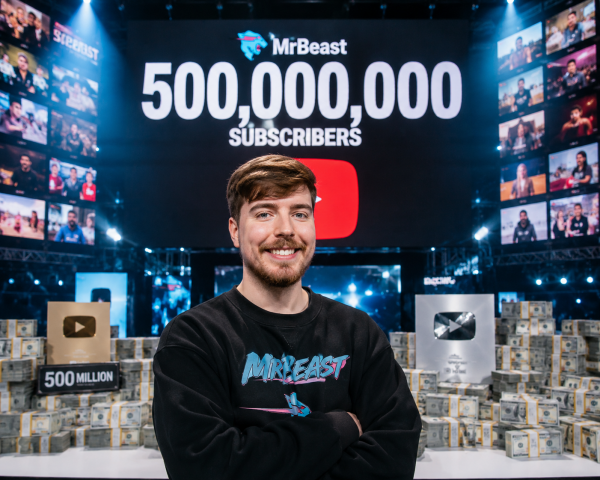 MrBeast 500 milyon abone